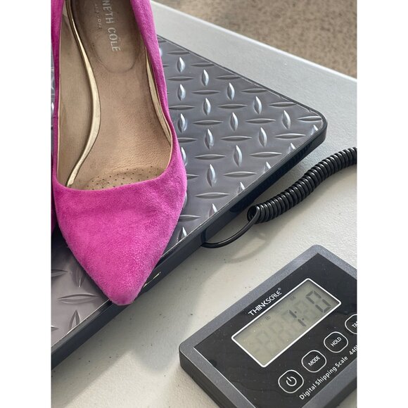 Kenneth Cole Riley 85 Pump Size 8 Magenta Pink Suede Leather Pointed Toe Heels - Picture 7 of 9